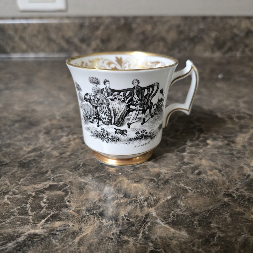 Royal Chelsea Teacup No Saucer‎ Bone China "Tea Party" Vintage , England